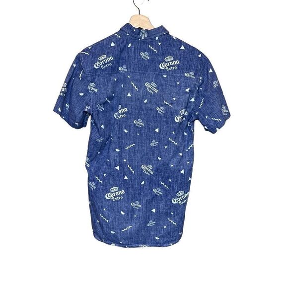 Corona beer logo short sleeve button up shirt size S - Picture 2 of 11